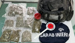 Francavilla, 23enne arrestato: trovati oltre un chilo di marijuana nascosto in giardino